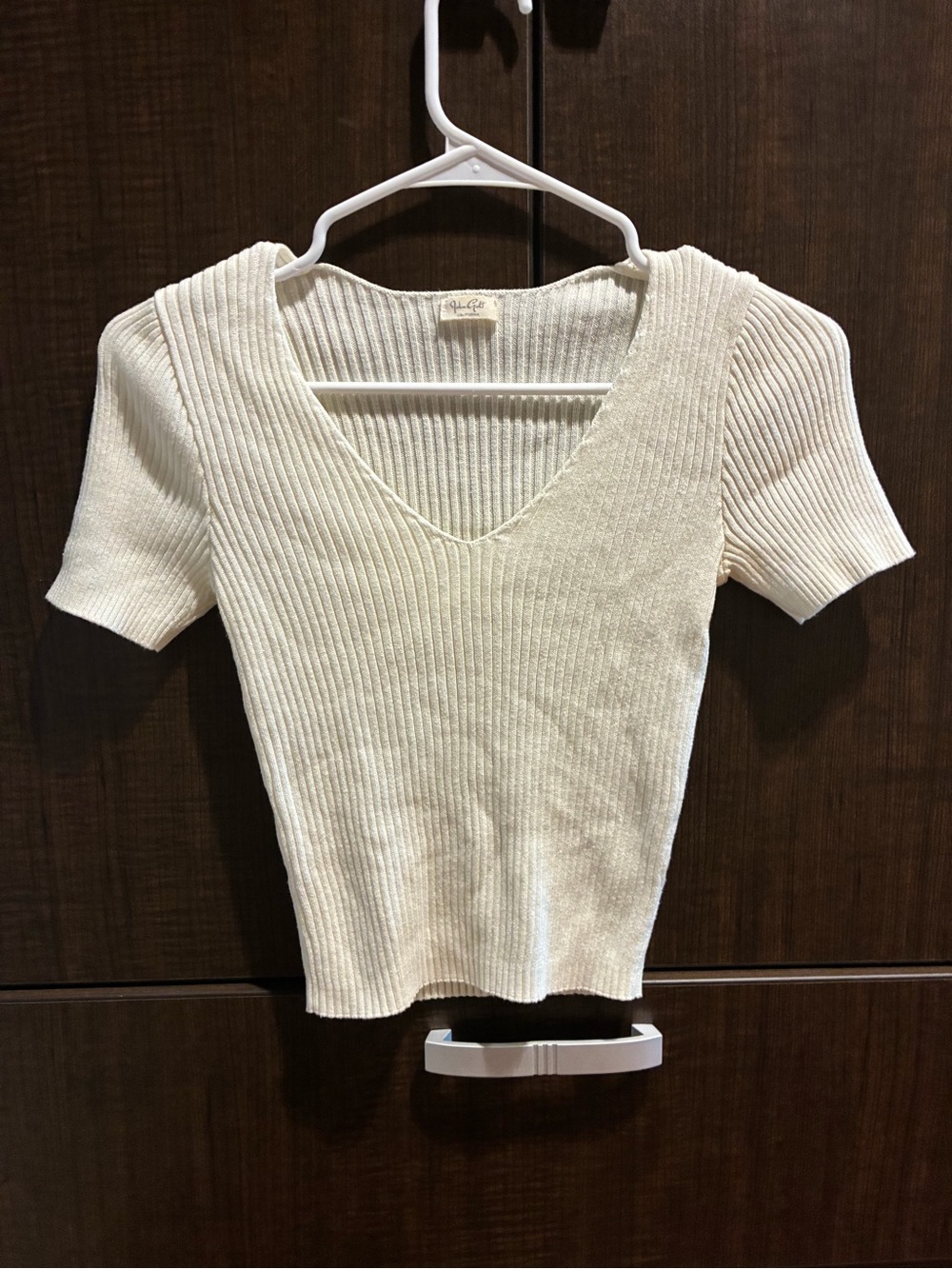 John Galt Ribbed Crop Sweater Size Small - Picture 3 of 9
